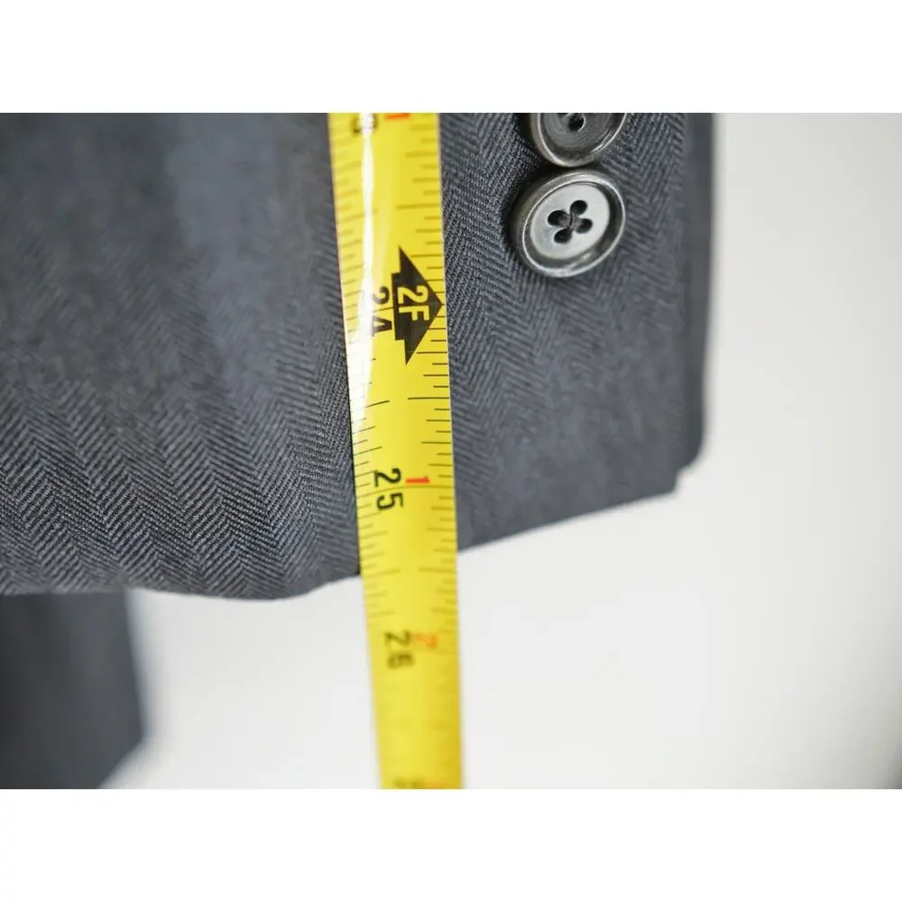 Brooks Brothers Madison 1818 45L W40 Sport Coat Blazer Gray Jacket Wool‎ Saxxon